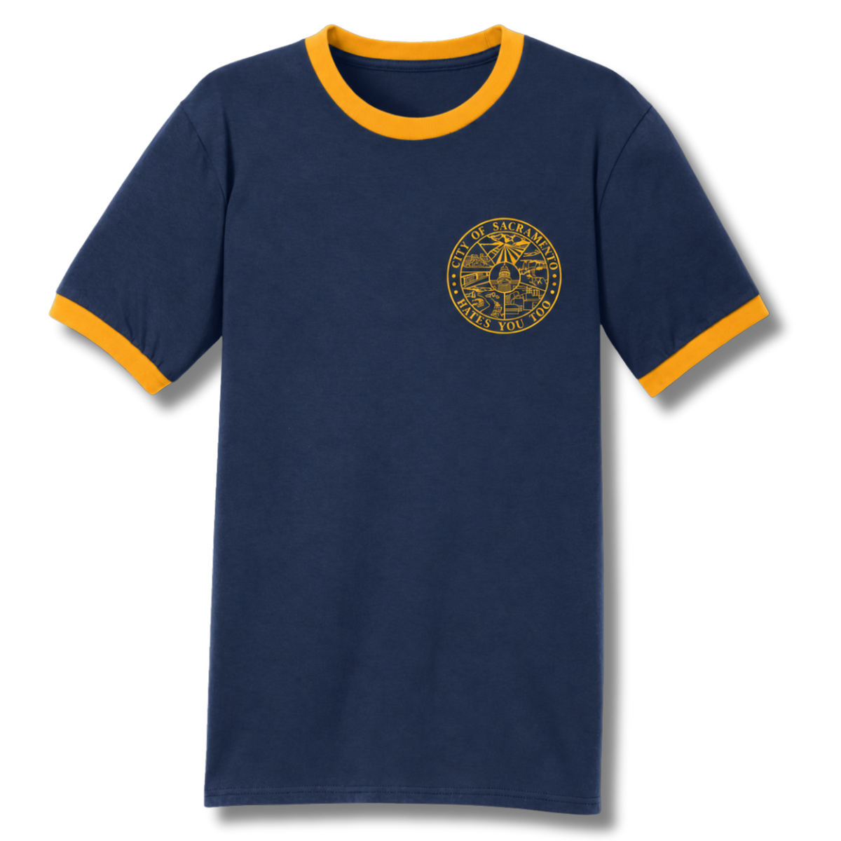 Navy Ringer New Crest T-Shirt
