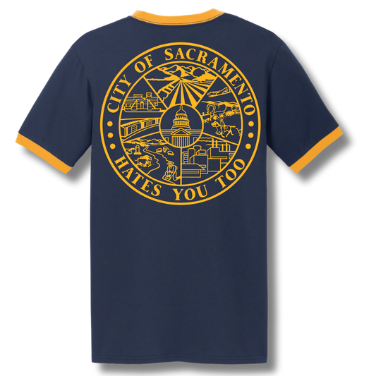 Navy Ringer New Crest T-Shirt